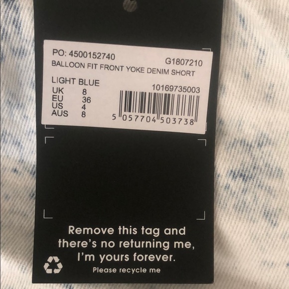 Misguided denim washed mom shorts - Picture 6 of 6